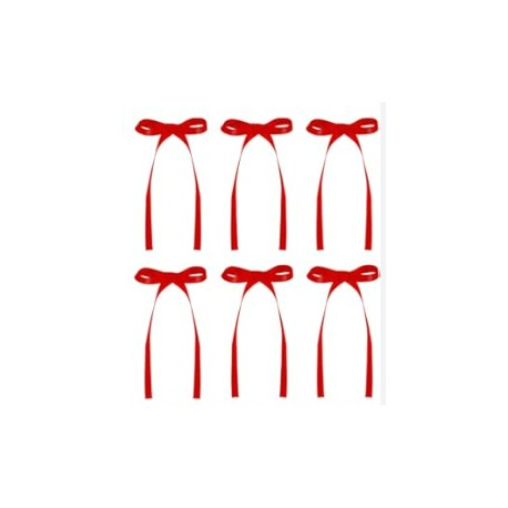 SET 6 LAZOS RASO ROJOS FINOS