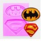 MOLDE SILICONA SIMBOLO BATMAN Y SUPERMAN