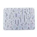 MOLDE SILICONA ABECEDARIO Y FORMAS GRANDES PROFUNDOS CUTE