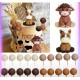 SET TOPPERS 3D ANIMALES DE LA GRANJA VACA Y CABALLO Y BURBUJAS
