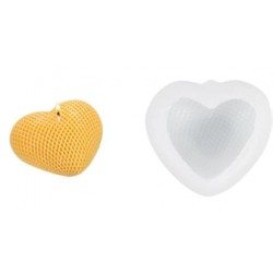 MOLDE CORAZON 3D TEXTURIZADO