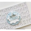 MOLDE SILICONA LETRAS MAYUSCULAS Y MINUSCULAS ABECEDARIO RECTO FINO ELEGANTE
