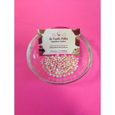 PERLAS BLANCO Y ROSA BOLSA