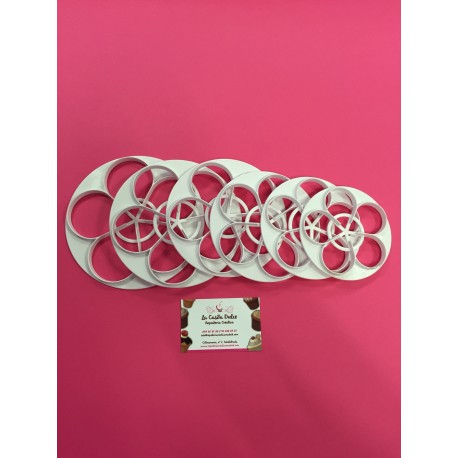 SET 6 CORTADORS ROSA GIGANTE