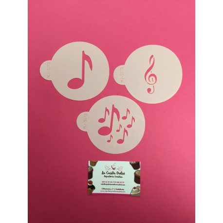 SET 3 STENCIL MUSICALES
