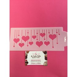 STENCIL CORAZONES COLGADOS