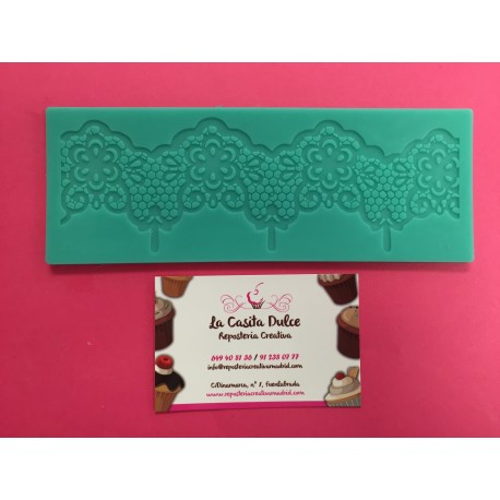 ENCAJE FLORES CENEFA ZIGZAG