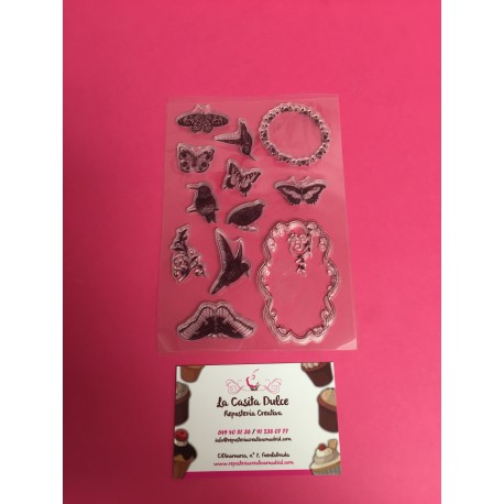 SET SELLOS SILICONA MARIPOSAS
