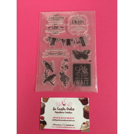 SET SELLOS SILICONA FIESTA VINTAGE