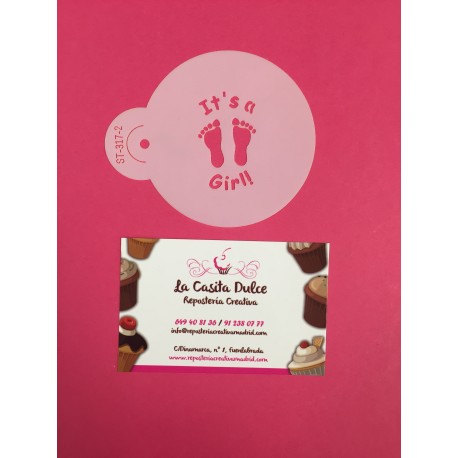 STENCIL PIES ITS A GIRL