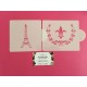 SET 2 STENCIL PARIS Y FLOR DE LIS