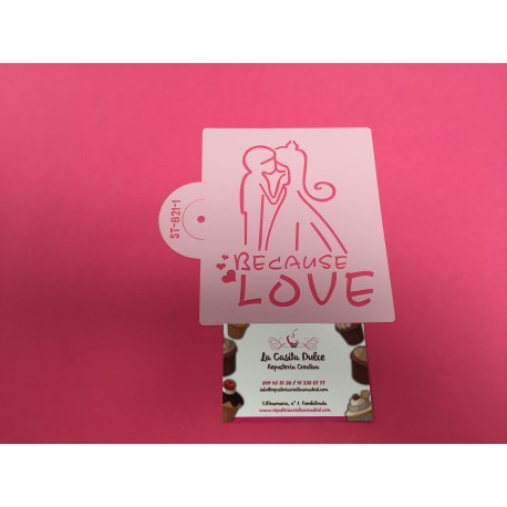 STENCIL BODA PORQUE TE QUIERO