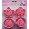SET 4 CORTADORES CON MARCADOR HELLO KITTY