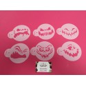 SET STENCIL CARAS HALLOWEEN