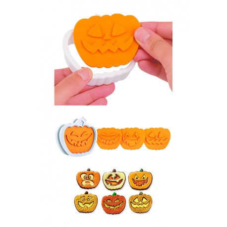 SET CORTADORES 6 DISEÑOS HALLOWEEN CALABAZAS