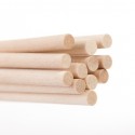PACK 6 PALOS MADERA 10 MM X 30 CM LARGO