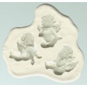 MOLDE SILICONA 3 ANGELITOS QUERUBINES