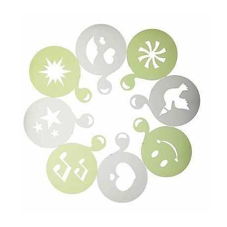 SET 8 STENCILS CAPUCCINO KC