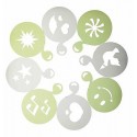 SET 8 STENCILS CAPUCCINO KC