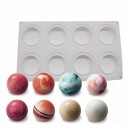 MOLDE SILICONA PROFESIONAL 8 ESFERAS SEMI COMPLETAS