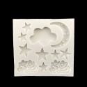 MOLDE SILICONA NUBES ESTRELLAS Y LUNA