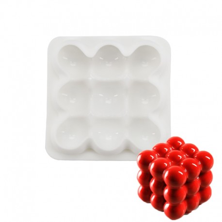 MOLDE SILICONA PROFESIONAL BUBBLES PARA CUBO