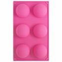 MOLDE 6 SEMI ESFERAS SILICONA 7 CM