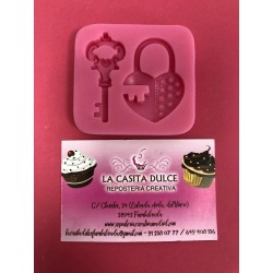MOLDE CANDADO Y LLAVE DECOR