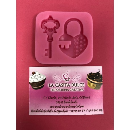 MOLDE CANDADO Y LLAVE DECOR