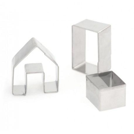 SET 3 CORTADORES CASITA 3D MINI