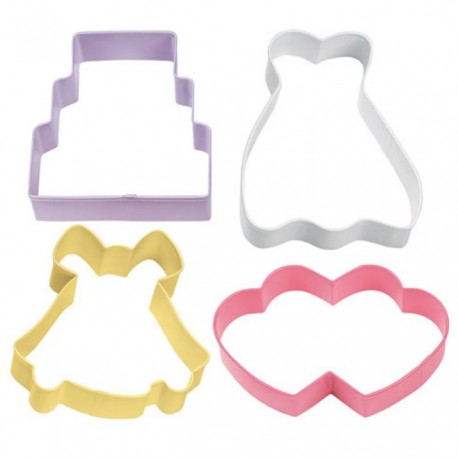 SET 4 PIEZAS BODA WILTON