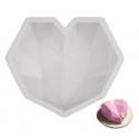 MOLDE SILICONA PROFESIONAL CORAZON POLIGONAL