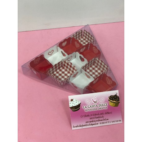 CAJA TRIANGULAR CON 10 BASES