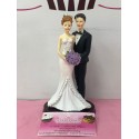 FIGURA NOVIOS 16 CM RAMO MORADO