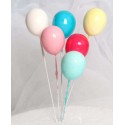 SET 6 GLOBOS TOPPER COLORES DECORACION
