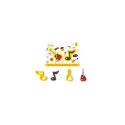 SET 2 CORTADORES NOTA MUSICAL Y GUITARRA DC