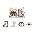 SET 2 CORTADORES GATO Y HUELLA DECORA