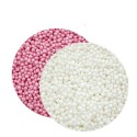 SPRINKLES PERLITAS ROSAS Y BLANCAS AZUCAR 1 MM BOTE