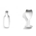 SET 2 CORTADORES VINO COPA Y BOTELLA