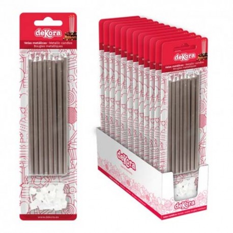 16 VELAS PLATA 13 CM DK