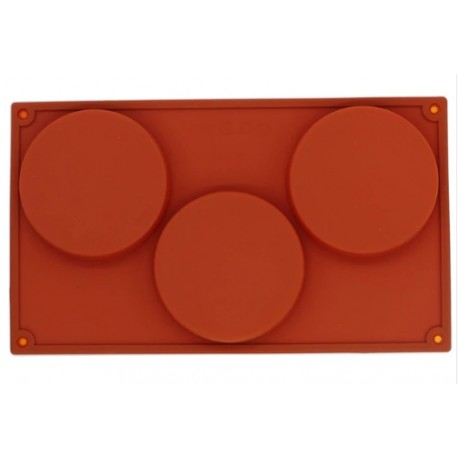 MOLDE SILICONA PROFESIONAL 3 REDONDOS 10 CM
