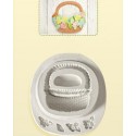 MOLDE CESTA CON FLORES KSD