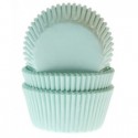50 CAPSULAS CUPCAKE TEAL VERDE MENTA HOUSE OF MARIE