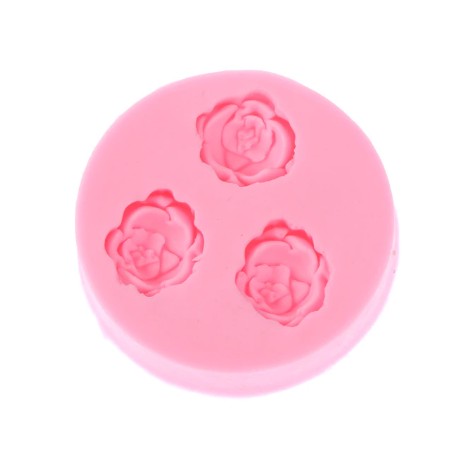 MOLDE 3 ROSAS ABIERTAS