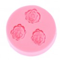 MOLDE SILICONA 3 ROSAS ABIERTAS