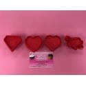 SET 4 CORTADORES AMOR SAN VALENTIN EXPULSOR