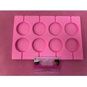 MOLDE SILICONA 8 PIRULETAS 5 CM