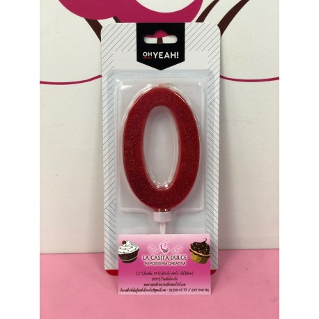 VELA Nº 0 GIGANTE GLITTER