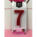 VELA Nº 7 GIGANTE GLITTER