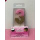 VELA Nº 3 ROSA Y ORO GLITTER